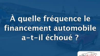 À quelle fréquence le financement automobile a-t-il échoué ?